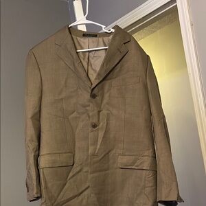 Jones New York Brown Blazer with Notch Lapel and Structured Shoulders